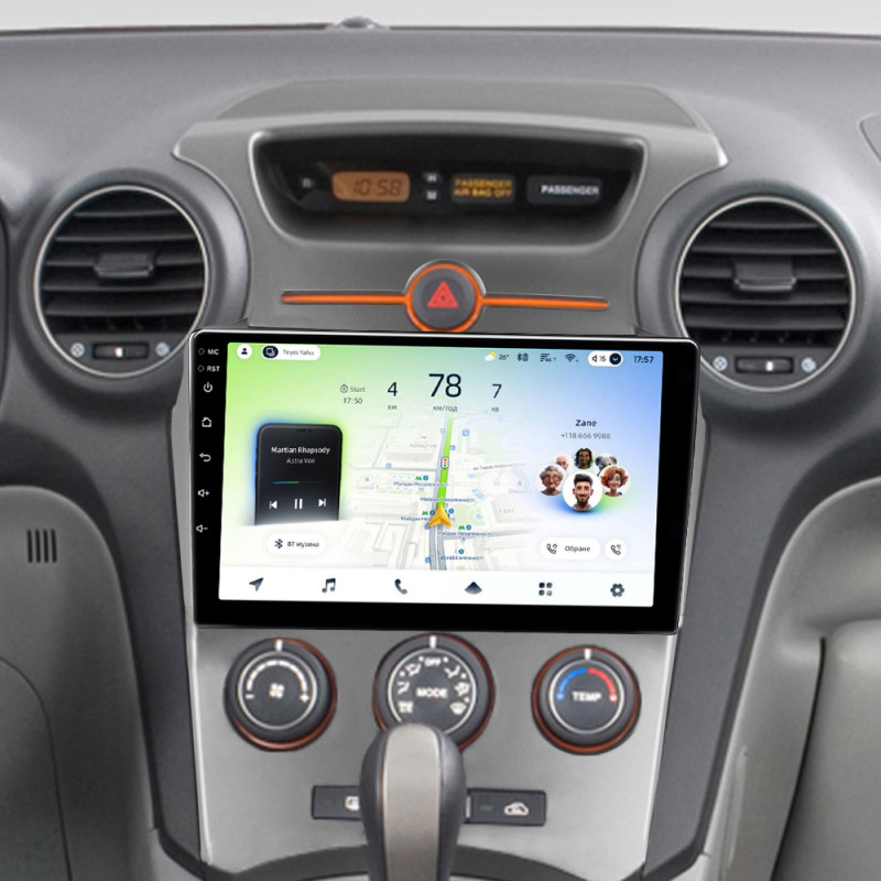 Android head unit Teyes CC4L 4+64 Gb Kia Carens UN 2006-2012 (F1) 9"