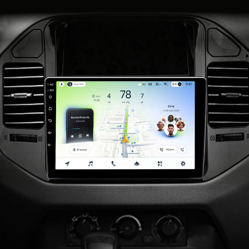 Android head unit Teyes CC4L 4+64 Gb Mitsubishi Pajero 3 V70 V60 1999-2006 (brown) 9"