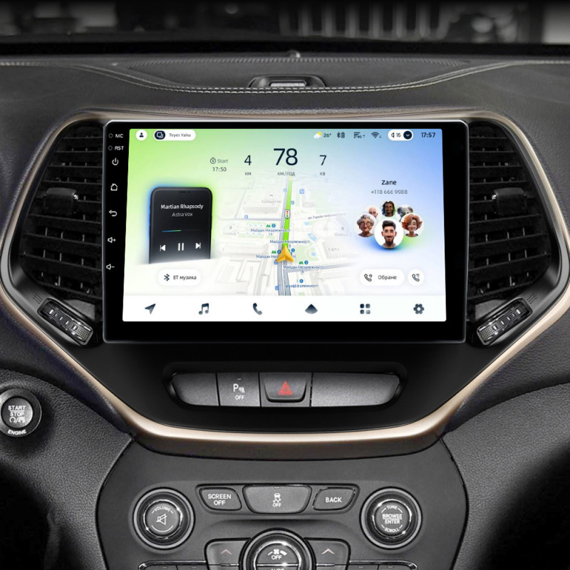 Android head unit Teyes CC4L 6+64 Gb Jeep Cherokee 5 KL 2014-2018 10"