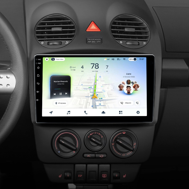 Android head unit Teyes CC4L 4+64 Gb Volkswagen Beetle A4 2002 - 2011 9"