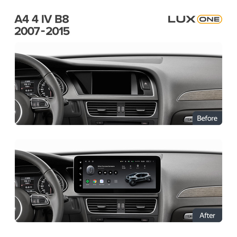 Štátní magnetofon Teyes LUX ONE 4+64 GB pro Audi A4 4 B8 (2007–2015) (A) 12,3