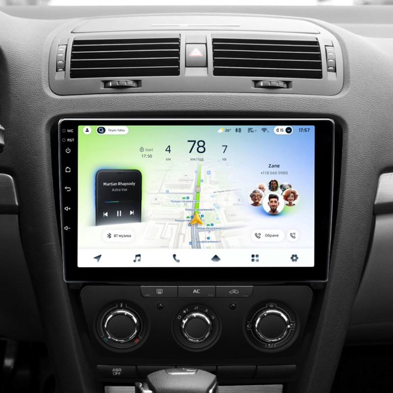 Android head unit Teyes CC4L 6+64 Gb Skoda Octavia 2 A5 2008-2013 10" black