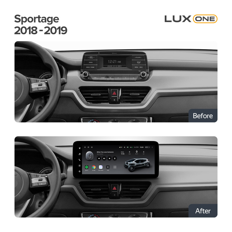 Android head unit Teyes LUX ONE 4+64 Gb Kia Sportage 2018-2019 (B) 12.3" (L1)
