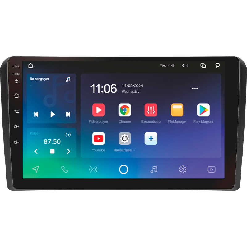 Android head unit SIGMA X9432 ANDROID 10 4+32 Gb 4G DSP Audi A3 2 8P 2003-2013 S3 2 2006-2012 RS3 1 2011-2012 9"