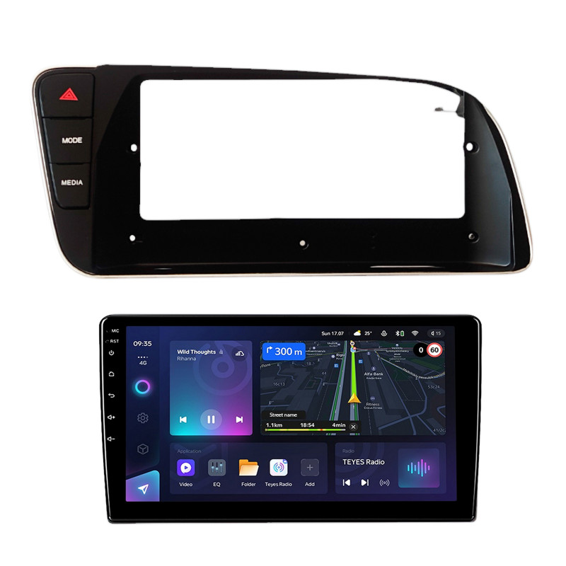 Android head unit Teyes CC3L 4+32 Gb AUDI Q5 LHD Black 2010-2018 9"