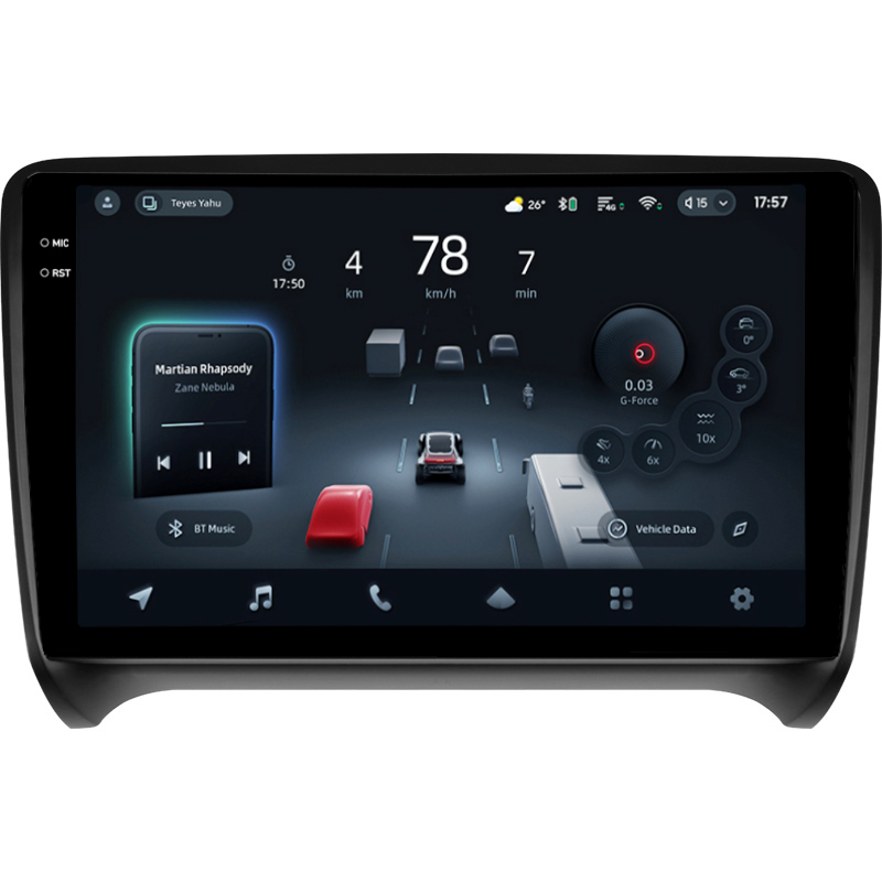 Android head unit Teyes CC4 Pro 8+128 Gb Audi TT 2 8J 2006-2014 9" 2k