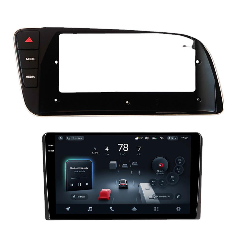 Android head unit Teyes CC4 Pro 8+128 Gb AUDI Q5 LHD Black 2010-2018 9" 2k