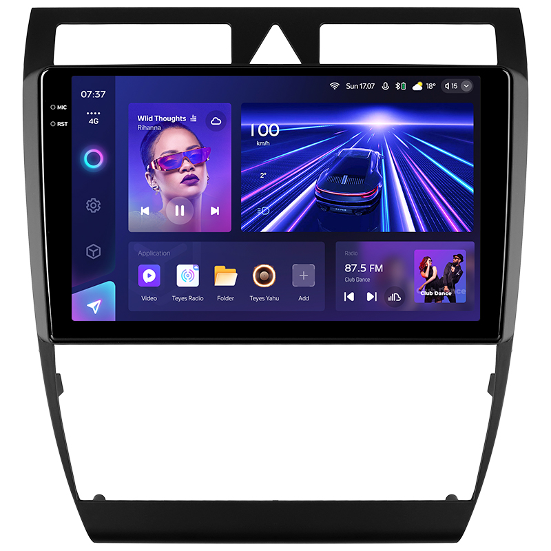 Android head unit Teyes CC3 4+32 Gb Audi A6 2 1997-2004 S6 2 1999-2004 RS6 1 2002-2006 9" 2k