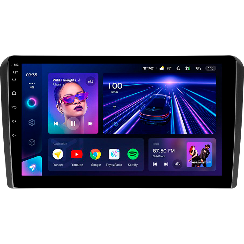 Android head unit Teyes CC3 4+32 Gb Audi A3 2 8P 2003-2013 S3 2 2006-2012 RS3 1 2011-2012 9"