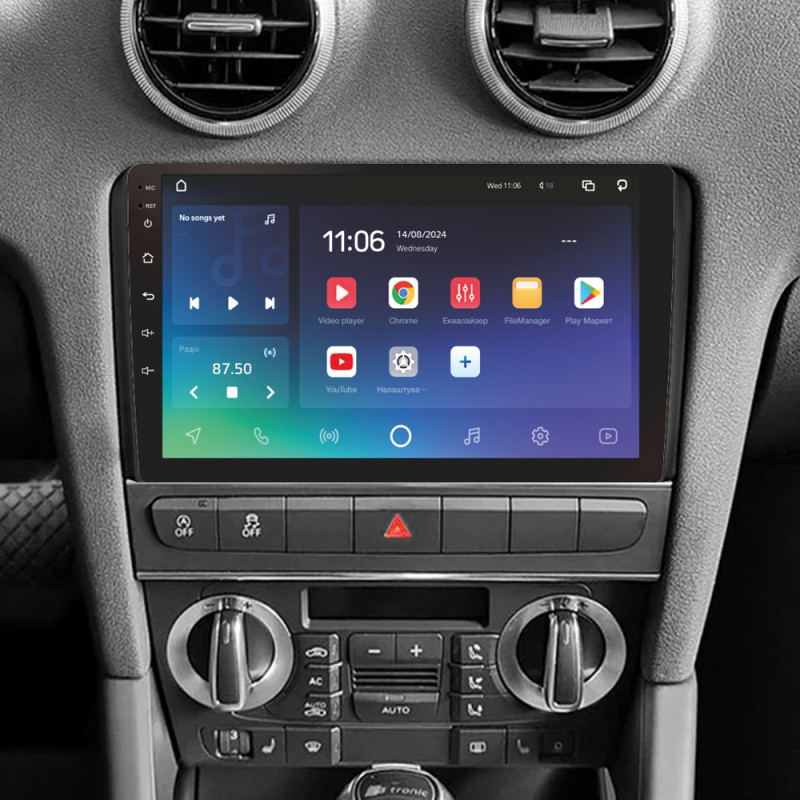 Android head unit SIGMA X9432 ANDROID 10 4+32 Gb 4G DSP Audi A3 2 8P 2003-2013 S3 2 2006-2012 RS3 1 2011-2012 9"