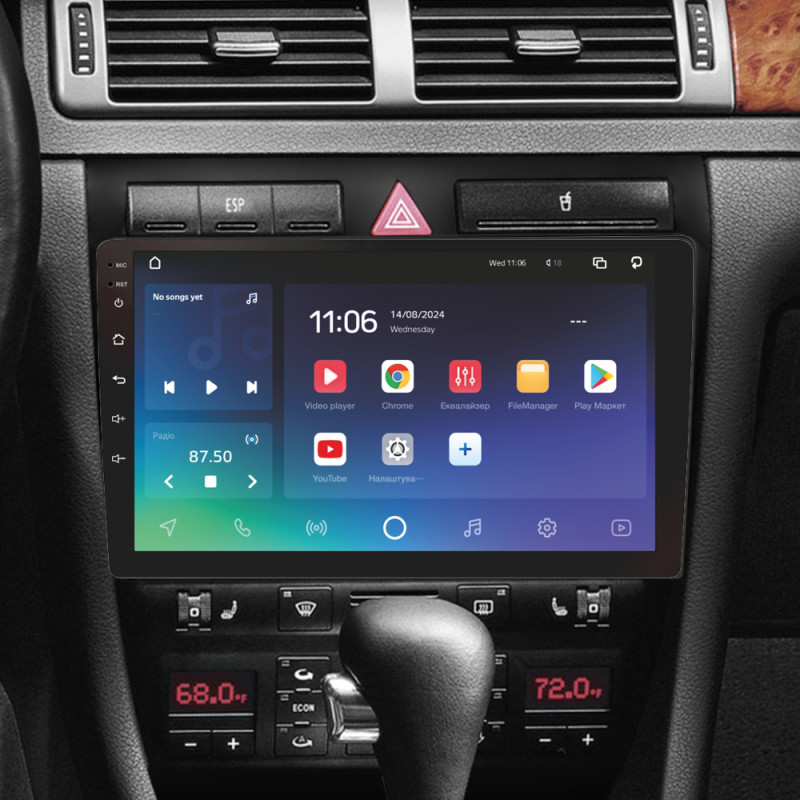 Android head unit SIGMA X9432 ANDROID 10 4+32 Gb 4G DSP Audi A6 2 1997-2004 S6 2 1999-2004 RS6 1 2002-2006 9"