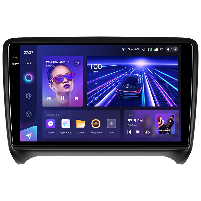 Android head unit Teyes CC3 6+128 Gb with 360° surround view° Audi TT 2 8J 2006-2014 9" 2k
