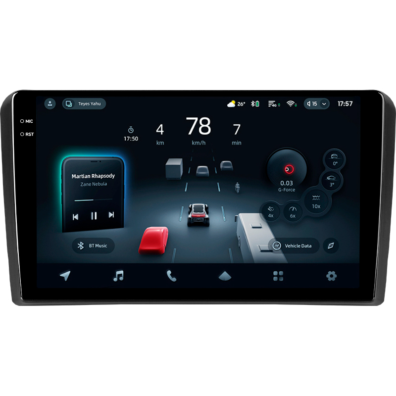 Android head unit Teyes CC4 Pro 8+128 Gb Audi A3 2 8P 2003-2013 S3 2 2006-2012 RS3 1 2011-2012 9" 2k