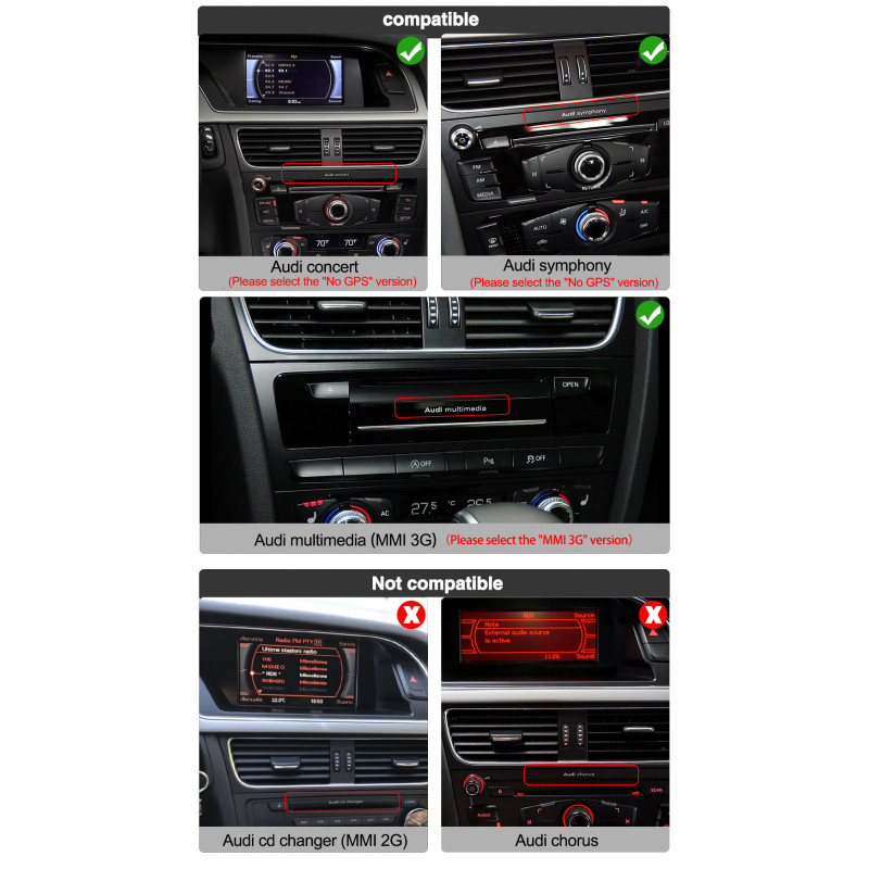 Android head unit AMS Audi Q5 2009-2018 no GPS 4+64Gb 10.25"