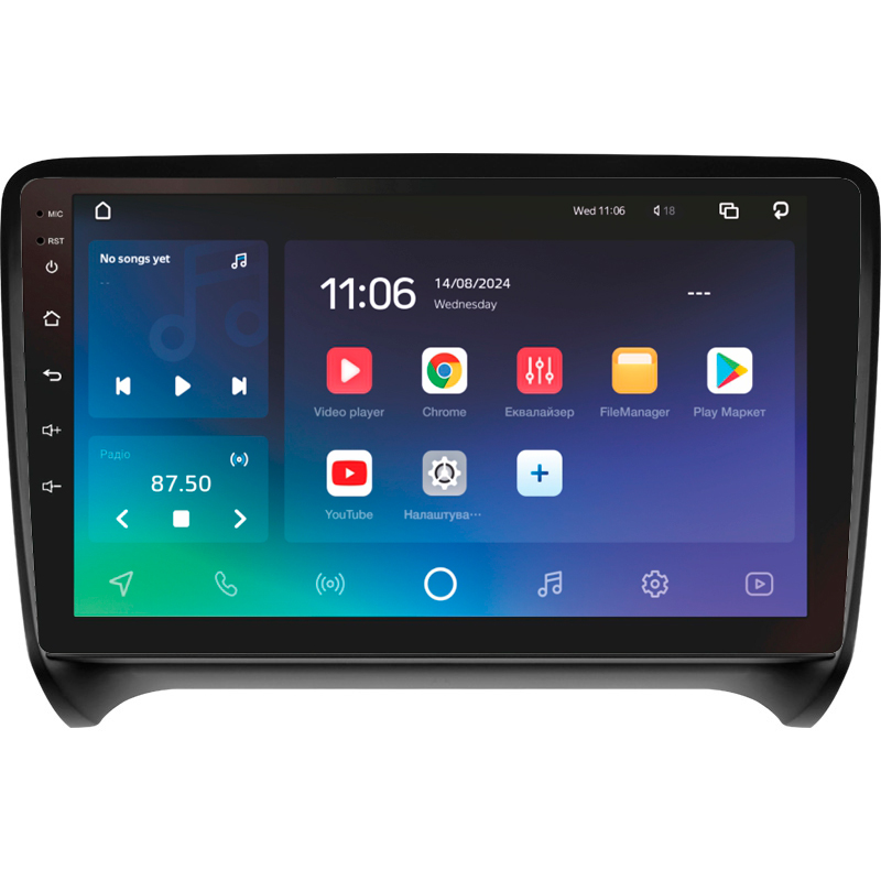 Android head unit SIGMA X9432 ANDROID 10 4+32 Gb 4G DSP Audi TT 2 8J 2006-2014 9"