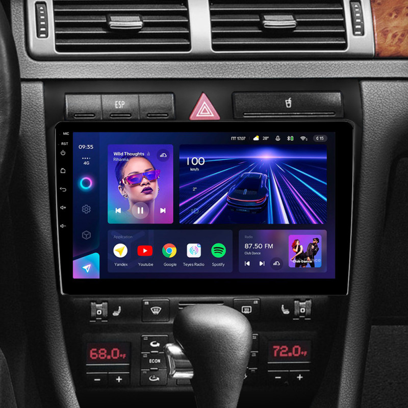 Android head unit Teyes CC3 4+32 Gb Audi A6 2 1997-2004 S6 2 1999-2004 RS6 1 2002-2006 9"