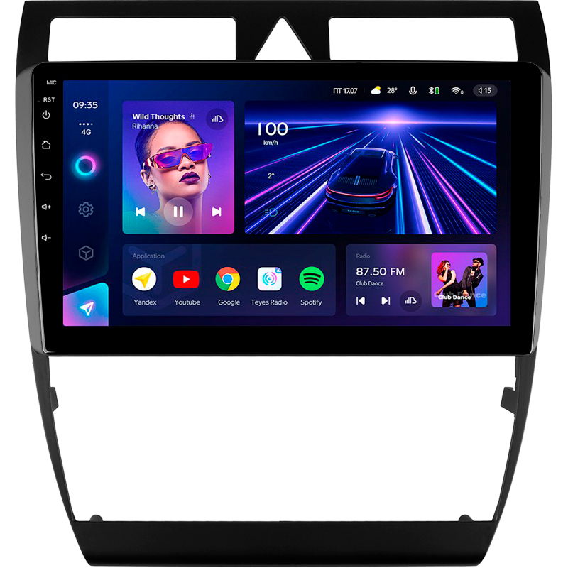Android head unit Teyes CC3 4+32 Gb Audi A6 2 1997-2004 S6 2 1999-2004 RS6 1 2002-2006 9"