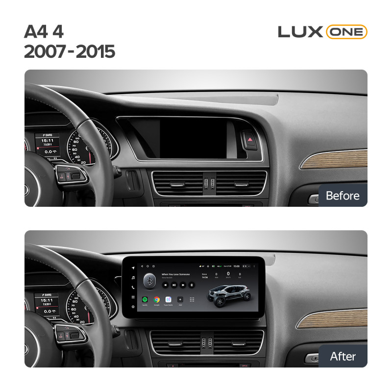 Android head unit Teyes LUX ONE 6+128 Gb with 360° surround view° Audi A4 4 B8 2007-2015 (A) 12.3" (L2)