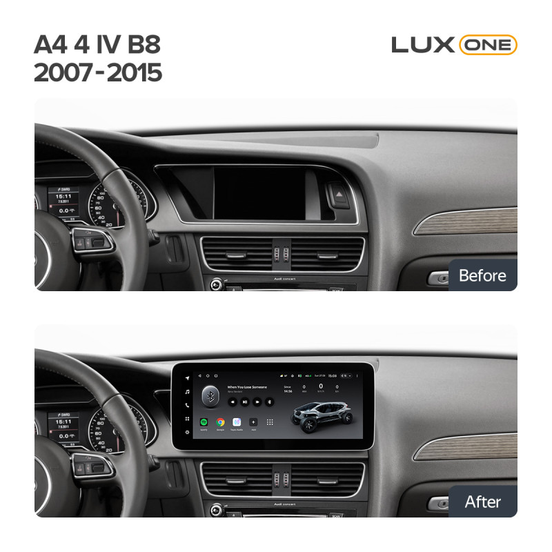 Android head unit Teyes LUX ONE 6+128 Gb Audi A4 B8 (A) 2007-2015 12.3"