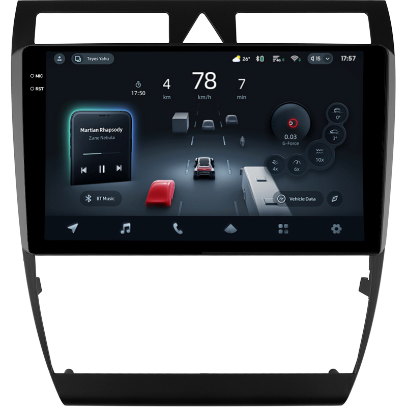 Android head unit Teyes CC4 Pro 8+128 Gb Audi A6 2 1997-2004 S6 2 1999-2004 RS6 1 2002-2006 9" 2k