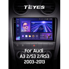 Android head unit Teyes CC3 6+128 Gb Audi A3 2 8P 2003-2013 S3 2 2006-2012 RS3 1 2011-2012 9" 2k