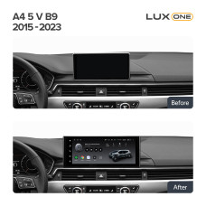 Odtwarzacz multimedialny Teyes LUX ONE 6+128 GB do Audi A4 B9 (2015–2023), ekran 12,3