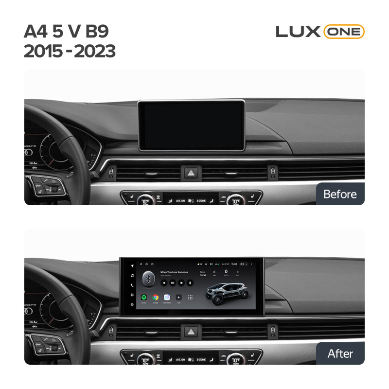 Android head unit Teyes LUX ONE 6+128 Gb Audi A4 B9 2015-2023 12.3"