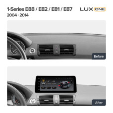 Android head unit Teyes LUX ONE 6+128 Gb BMW 1-Series E88 E82 E81 E87 CIC (Left hand drive) 2004-2014 12.3"