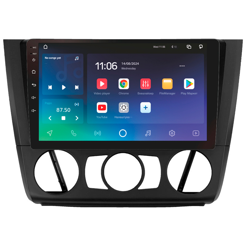 Android head unit SIGMA X9432 ANDROID 10 4+32 Gb 4G DSP BMW 1 E88 E82 E81 E87 2004-2011 (F1) 9" (L2)