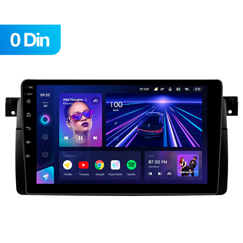 Android head unit Teyes CC3 4+64 Gb BMW 3-Series 3 Series E46(0 Din)1998-2006 9"