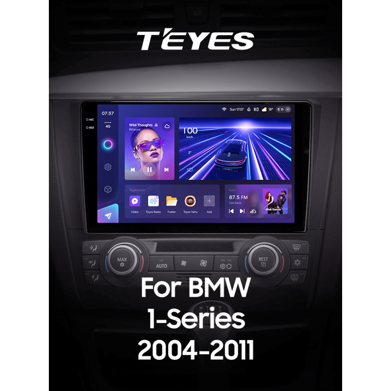 Android head unit Teyes CC3 4+64 Gb BMW 1 E88 E82 E81 E87 2004-2011 (F2) 9" 2k (L2)