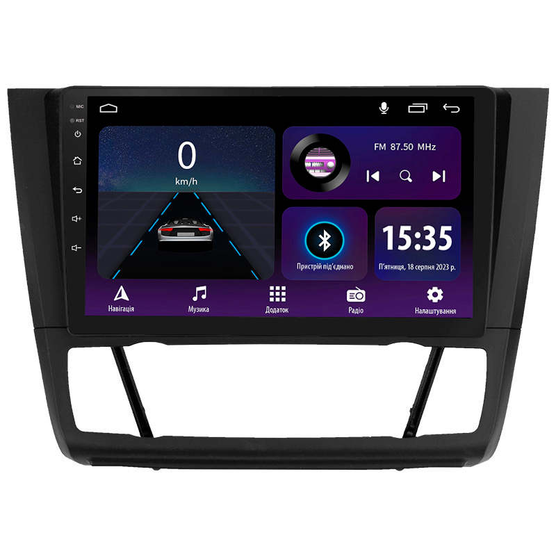 Android head unit SIGMA E9232 ANDROID 10 2+32 Gb BMW 1 E88 E82 E81 E87 2004-2011 (F2) 9" (L2)