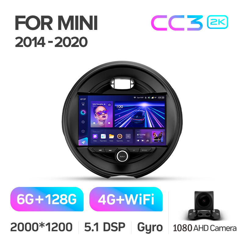 Android head unit Teyes CC3 6+128 Gb BMW Mini 2014-2020 9" 2k (L3)