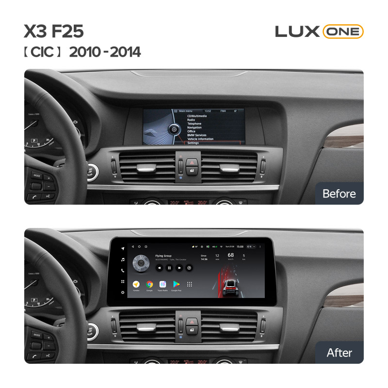 Android head unit Teyes LUX ONE 6+128 Gb BMW X3 F25 CIC 2010-2014 12.3"