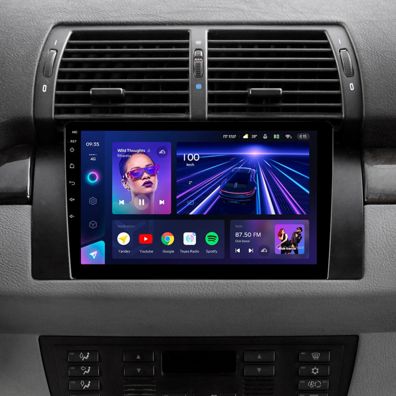 Android head unit Teyes CC3 4+32 Gb BMW X5 E39 E53 1999 - 2006 (maximum equipment) 9" (L1)
