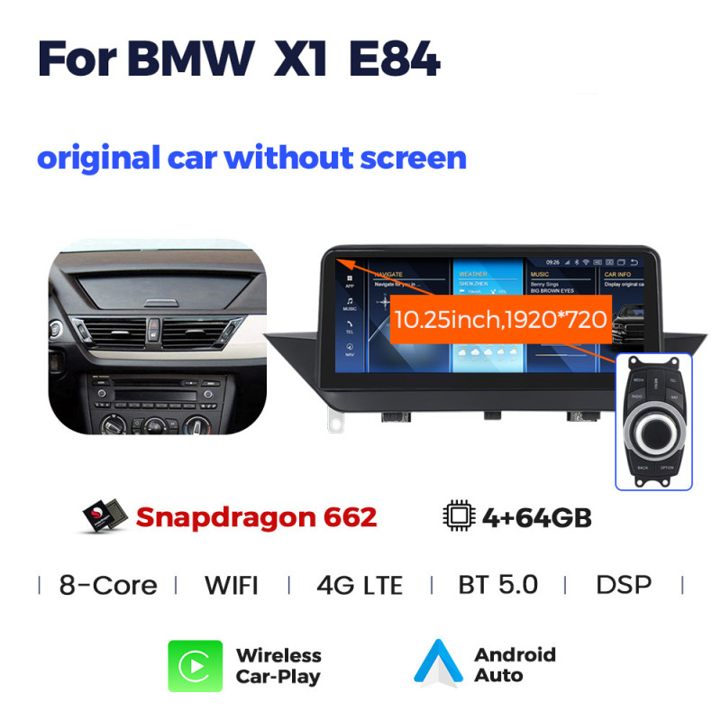 Android head unit AMS BMW X1 E84(2009-2015) Without orginalscreen/Supply with iDrive 4+64Gb 10.25"