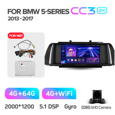 Android head unit Teyes CC3 4+64 Gb BMW 5 Series F10 F11 NBT 2013-2017 9" 2k (L3)
