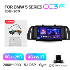 Android head unit Teyes CC3 6+128 Gb BMW 5 Series F10 F11 NBT 2013-2017 9" 2k (L3)