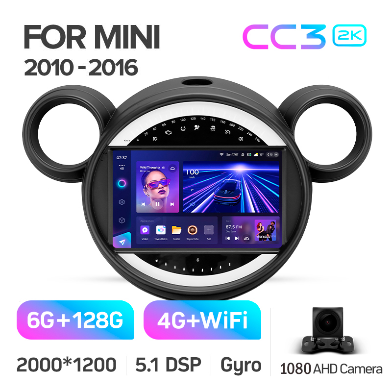 Android head unit Teyes CC3 6+128 Gb BMW Mini (F2) 2010-2016 9" 2k (L3)