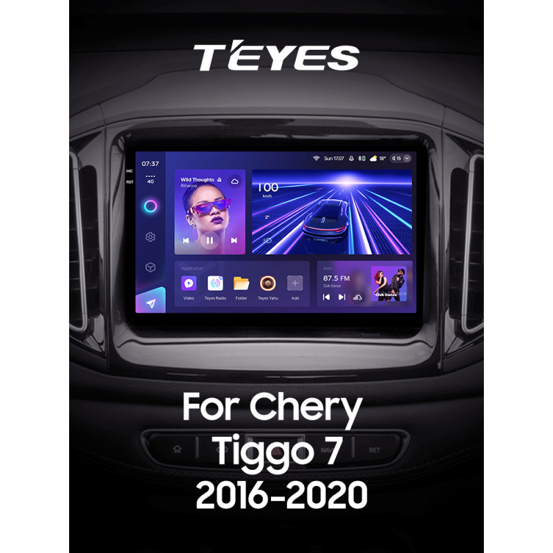 Android head unit Teyes CC3 6+128 Gb with 360° surround view° Chery Tiggo 7 1 2016-2020 (F1) 9" 2k (L1)