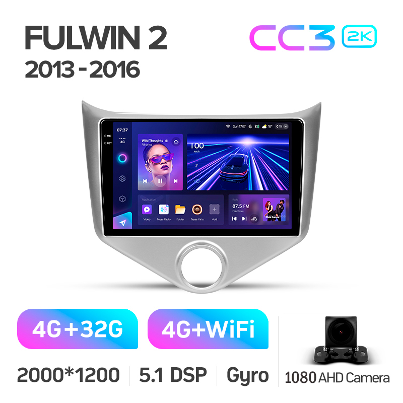Android head unit Teyes CC3 4+32 Gb Chery Fulwin 2 Very A13 (F1) 2013 - 2016 9" 2k