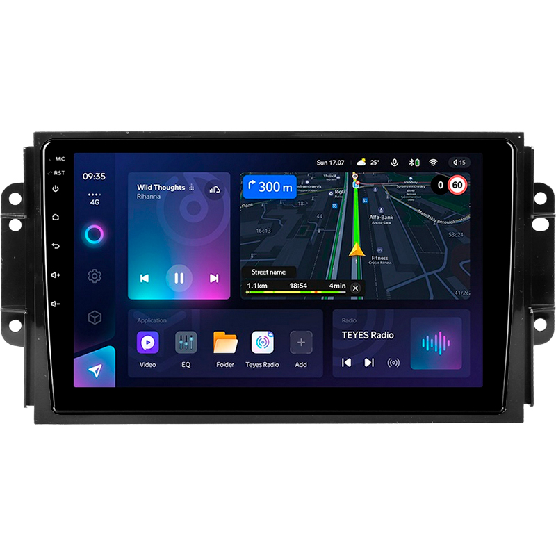 Android head unit Teyes CC3L 4+32 Gb Chery Tiggo 3 2016 - 2018 9"