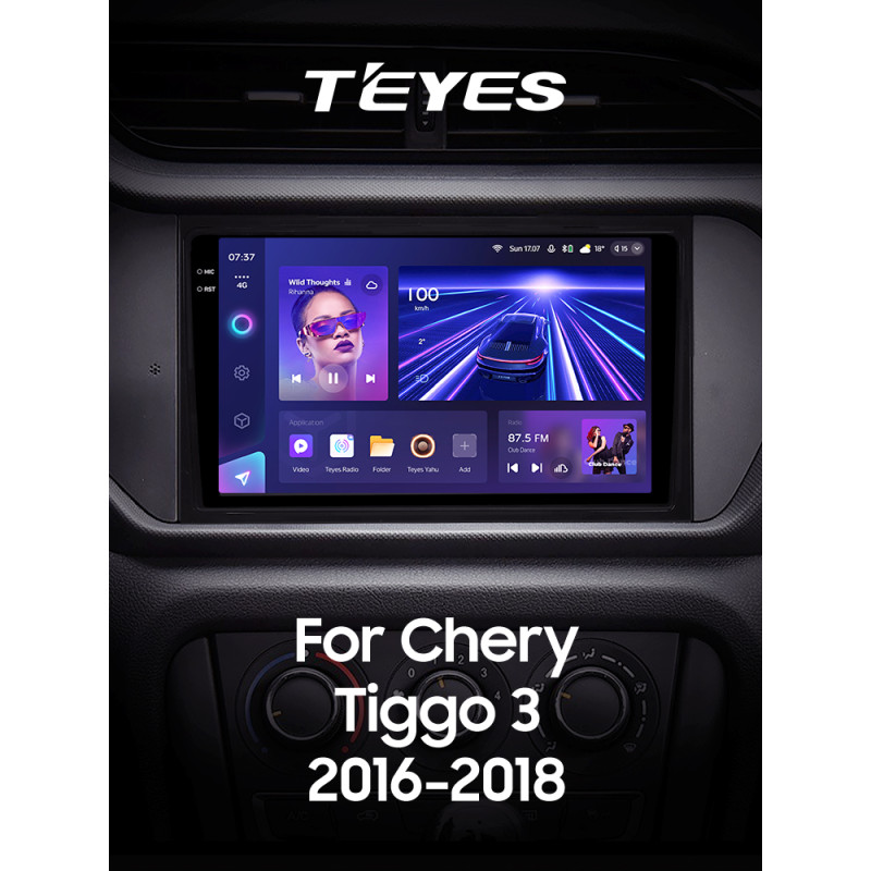 Android head unit Teyes CC3 6+128 Gb with 360° surround view° Chery Tiggo 3 2016 - 2018 9" 2k