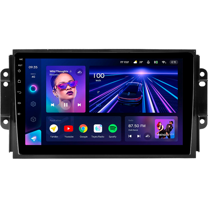 Android head unit Teyes CC3 4+32 Gb Chery Tiggo 3 2016 - 2018 9"
