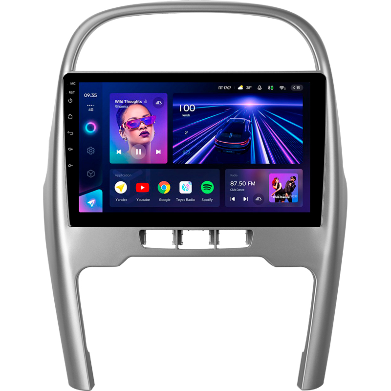 Android head unit Teyes CC3 4+32 Gb Chery Tiggo 3 2014-2015 10"