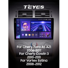 Android head unit Teyes CC3 6+128 Gb with 360° surround view° Chery Fora A5 A21 2006-2010 Cowin 3 A21 2010-2011 Vortex Estina 2008-2012 9" 2k