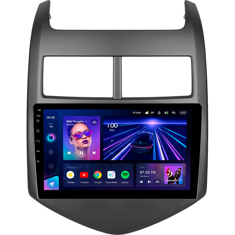 Android head unit Teyes CC3 4+32 Gb Chevrolet Aveo 2 2011-2015 9"