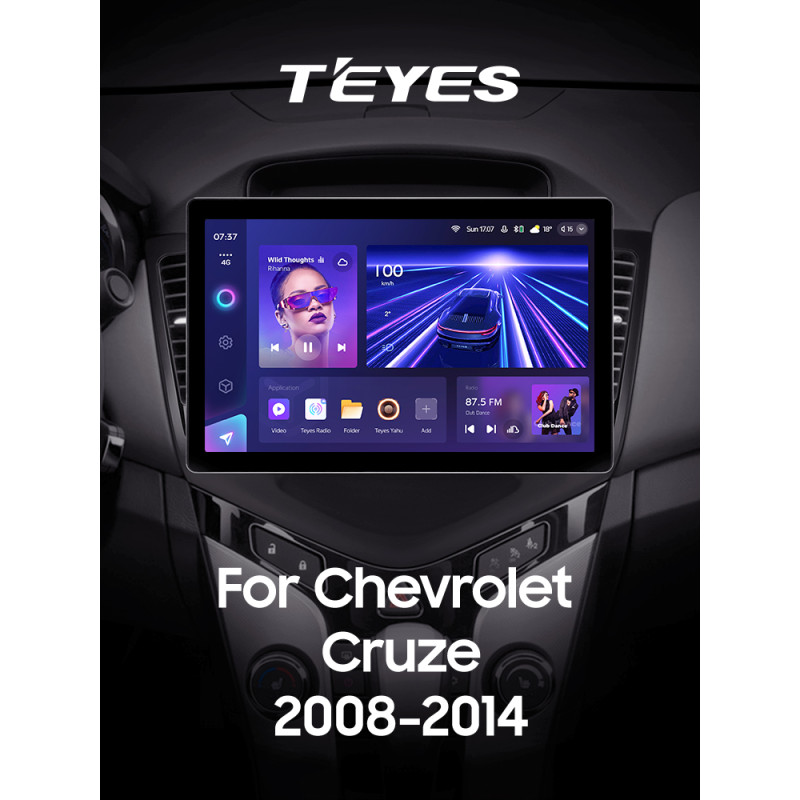 Android head unit Teyes CC3 6+128 Gb Chevrolet Cruze J300 2008-2014 13" 2k