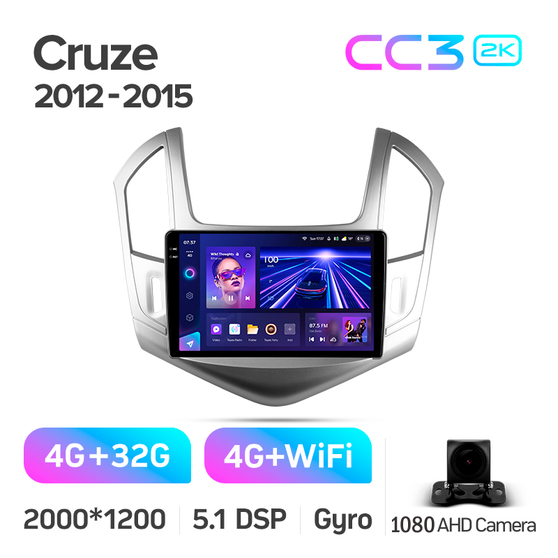 Android head unit Teyes CC3 4+32 Gb Chevrolet Cruze J300 J308 2012-2015 9" 2k (L1)
