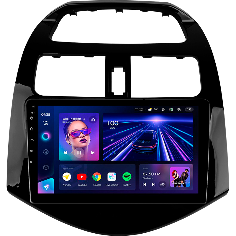 Android head unit Teyes CC3 4+32 Gb Chevrolet Spark M300 2009 - 2016 (F1) 9"
